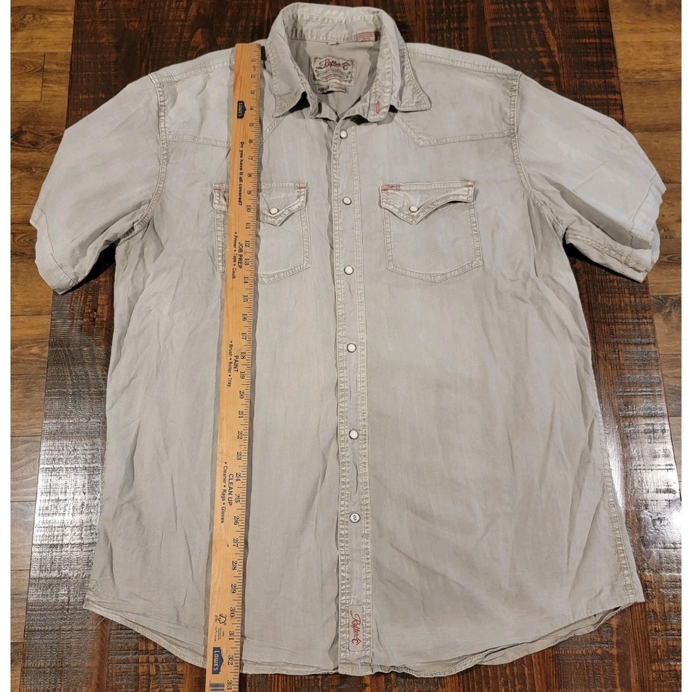 Rafter C Cowboy Collection Men's XL Western Pearl Snap Shirt Proflex 45 Perform